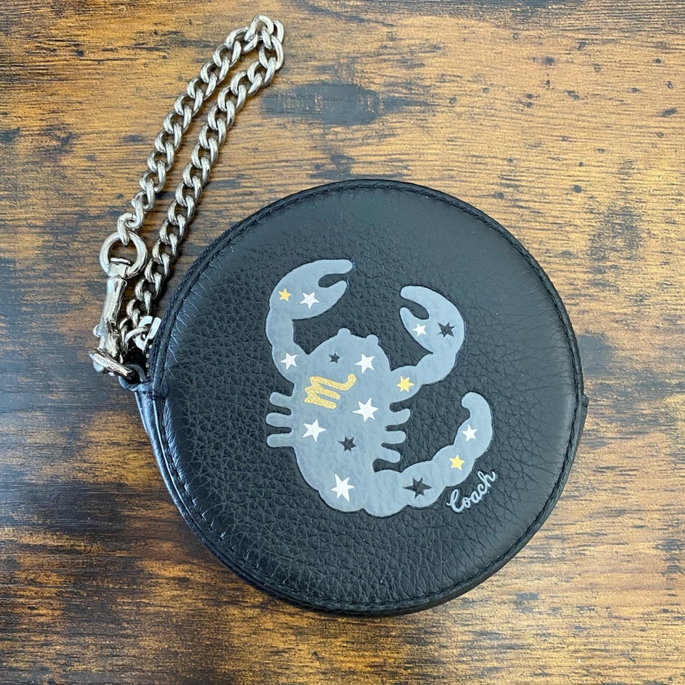 Coach Coin Wallet with Scorpion Motif